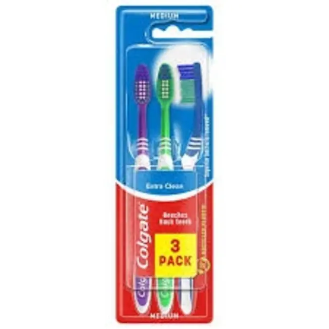 Colgate Extra Clean 3 Pack Toothbrush 